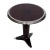 Art Deco Style Round Side Table in Lacquered Mahogany and Chrome, 1990s For Sale - Image 3 of 8