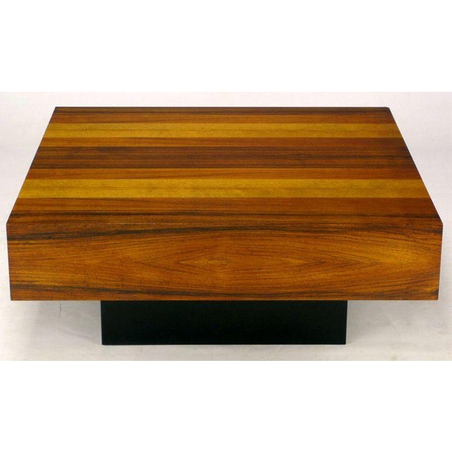 Danish Exotic Wood Parquetry Top Square Coffee Table Chairish