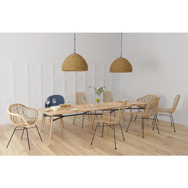 Marigot Rattan Single-Light Dome Pendant For Sale In Atlanta - Image 6 of 8