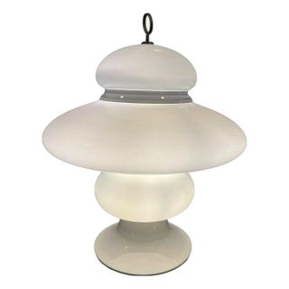 Mid-Century Glass Table Lamp For Sale