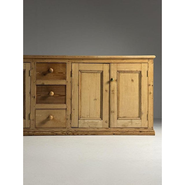 Wood 19th Century English Pine Sideboard For Sale - Image 7 of 18