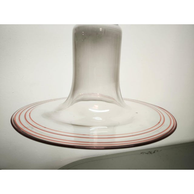 Murano Suspension with Red Stripes, 1970s For Sale - Image 11 of 14