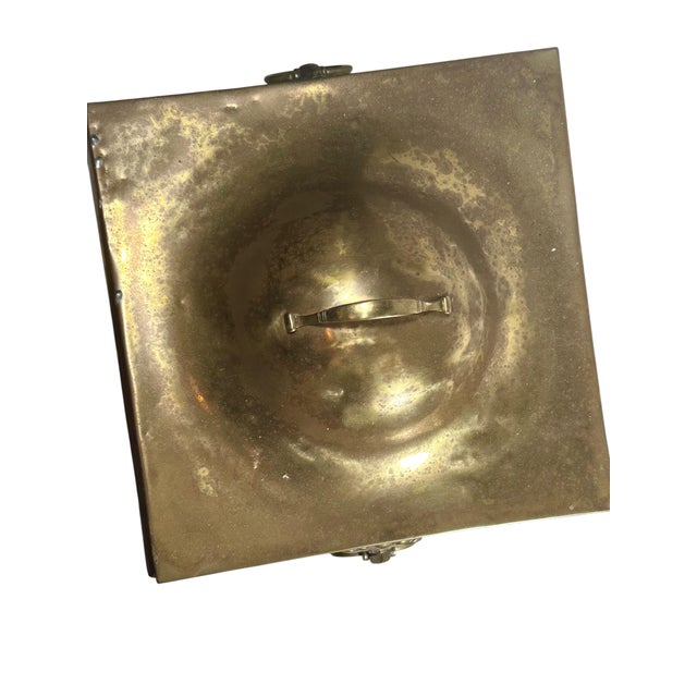 Antique Edwardian Traditional Brass Fireplace Coal Scuttle For Sale In West Palm - Image 6 of 12