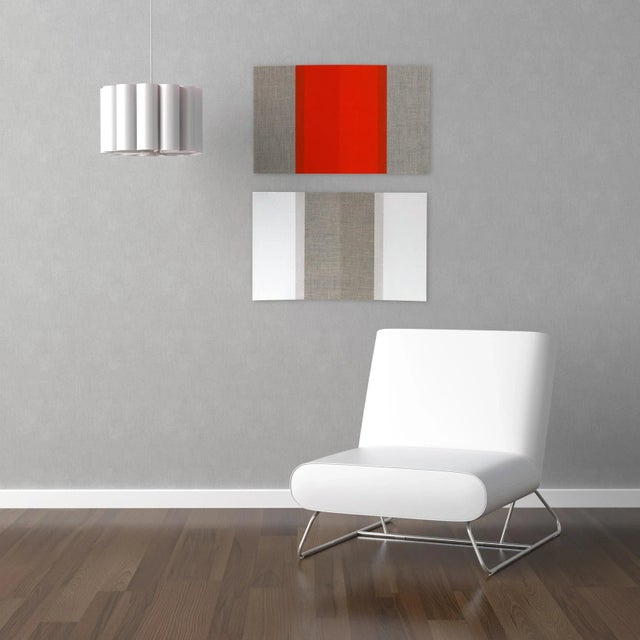 Acrylic on linen. Edition: Unique, Unframed. Each part's dimensions are 25 x 41 cm/10x16". Australian abstract artist...