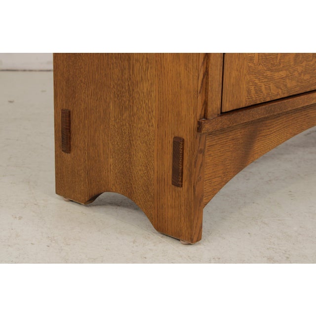 Wood Stickley Mission Oak Arts & Crafts Bookcase For Sale - Image 7 of 16