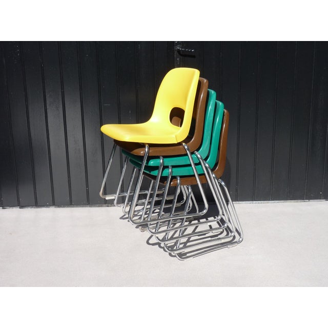 Stahl-Color Chairs from Casal, 1980s, Set of 5 For Sale - Image 6 of 7