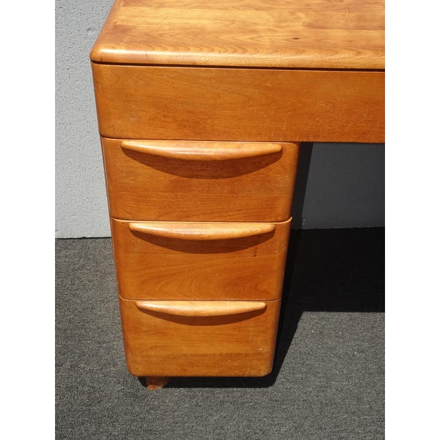 Brown Authentic Vintage Mid Century Modern Heywood Wakefield Desk For Sale - Image 8 of 12
