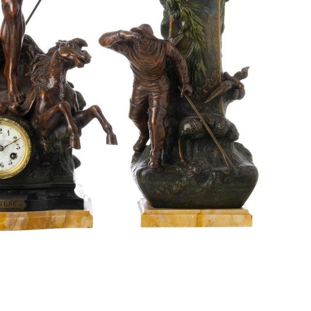Neptuno Trim Table Clock from Louis & François Moreau, Set of 3 For Sale - Image 5 of 6