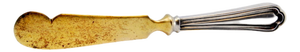 Butter Knife in Gilded Silver with Grooves Along the Handle