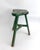Farmhouse Rustic Green Painted Elm Stool For Sale - Image 3 of 8