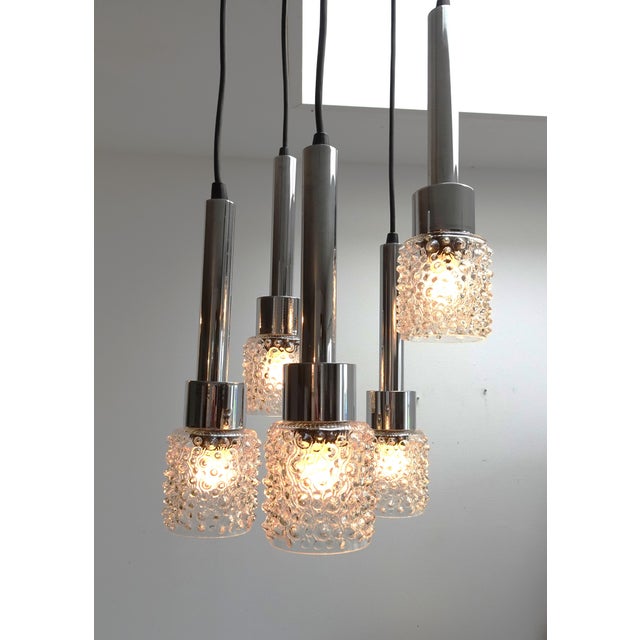 Glass Vintage Cascade Ceiling Lamp, 1970s For Sale - Image 7 of 17