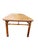 Vintage Faux Bamboo Fruitwood Cocktail Table With Geometric Veneer Top For Sale In Buffalo - Image 6 of 9