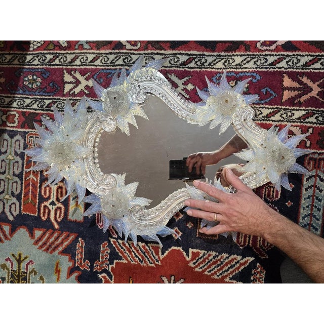 Venetian Mirror in Iridescent Glass, Late 19th Century For Sale - Image 13 of 14