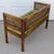 Wood Mid 20th Century Lewittes Walnut and Cane Settee Foyer Bench Green Mid Century Modern For Sale - Image 7 of 12