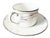 Contemporary 2000s Royal Doulton Precious Platinum Bone China Flat Cups & Saucers - Set of 8 For Sale - Image 3 of 4