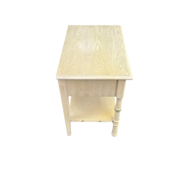 Late 20th Century Faux Bamboo Chinoiserie End Table / Night Stand For Sale - Image 14 of 17
