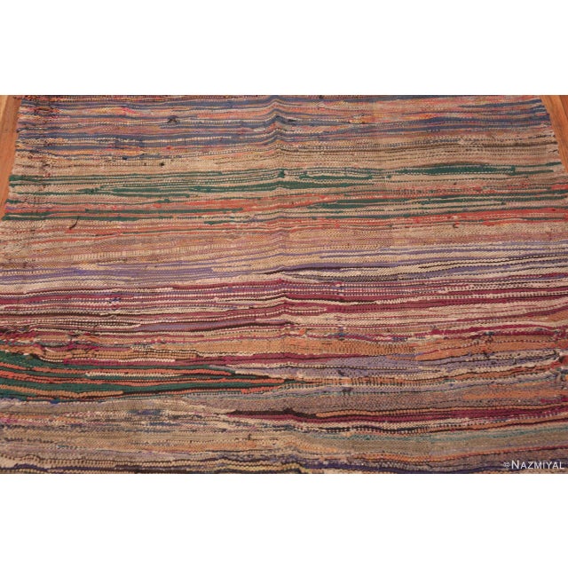 Mid 20th Century Nazmiyal Collection Rust Vintage Moroccan Tribal Flatwoven Rug For Sale - Image 5 of 7