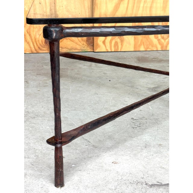 Modern Hand-Hammered Iron Coffee Table, Giovanni Banci for Hermès For Sale - Image 6 of 14