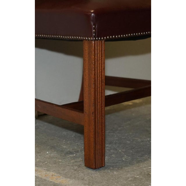 Brown Leather Spencer House Desk Chair For Sale - Image 8 of 17