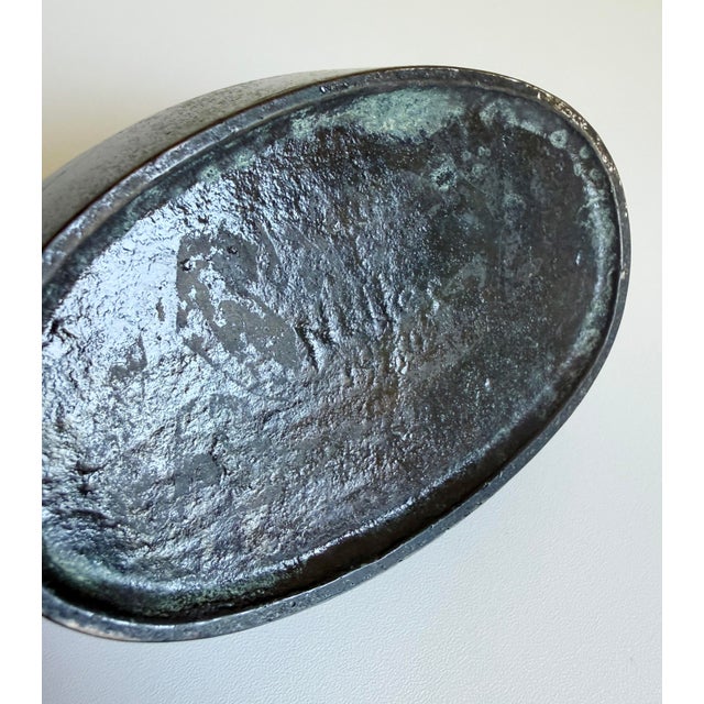 Bronze Oval Box With Sculpted Face by Nelles Studio, 1989 For Sale - Image 9 of 10