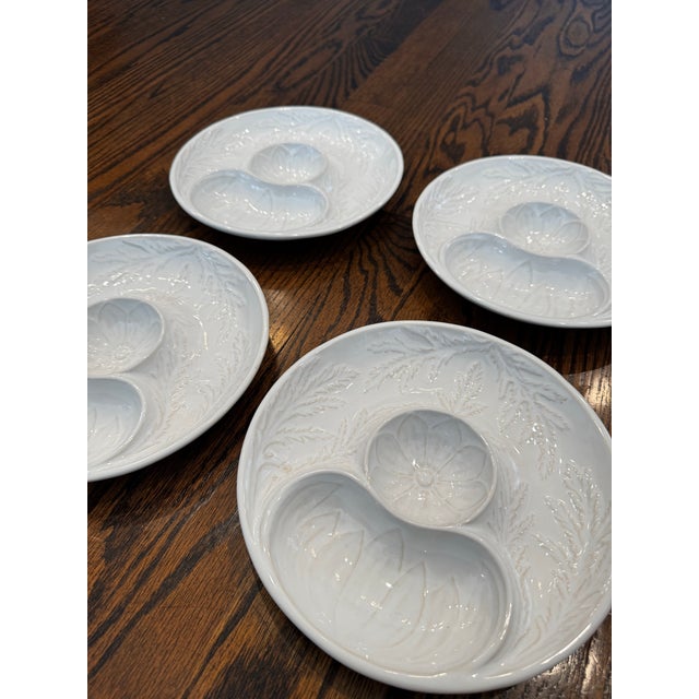 Ceramic Late 20th Century Bordallo Pinheiro Artichoke Plates White Ceramic - Set of Four For Sale - Image 7 of 8
