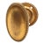 Reclaimed Gold Plated Oval Beaded Closet Door Knob For Sale