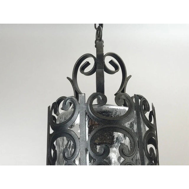 Mid-Century Space Age Ceiling Lamp in Metal & Glass For Sale - Image 4 of 9