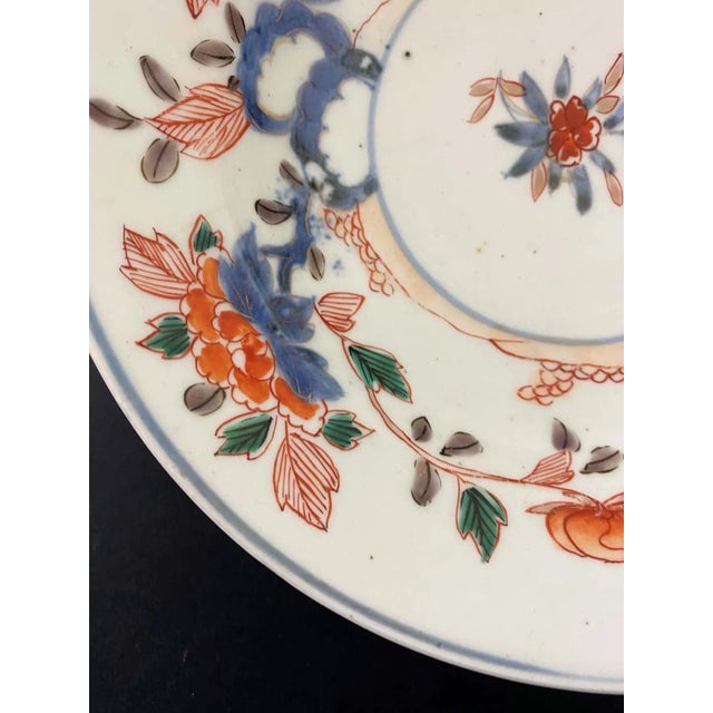 Blue Imari China Porcelain Plate, 1800s For Sale - Image 8 of 12