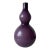 Tall Vintage Aubergine Cased Glass Double Gourd Vase For Sale