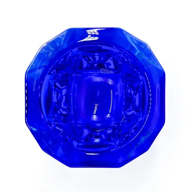 Durand 1970's French Cobalt Blue Crystal Bowl/ Trinket Dish by J. G. Durand – Mid-Century Modern / Hollywood Regency For Sale - Image 4 of 10