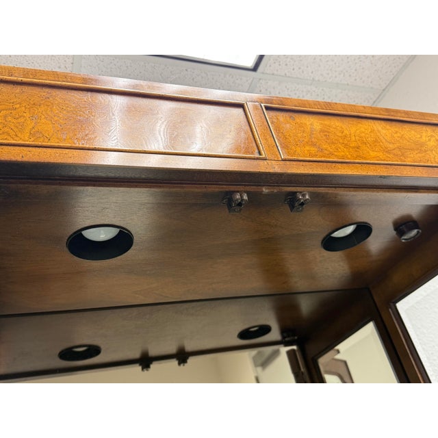 Campaign Style Curio Display Cabinet, Vintage For Sale - Image 10 of 12