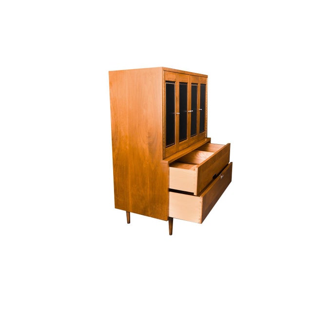 Wood Mid Century American of Martinsville Highboy Dresser For Sale - Image 7 of 13