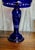 Bristol Cobalt Blue Cut Glass Lamp with Glass Shade This is a Stunning piece and larger than most, the base of the lamp...