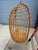 Mid-Century Modern Wicker Rattan Hanging Chair, Italian Franco Albini Style For Sale In Philadelphia - Image 6 of 13
