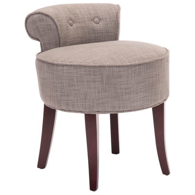 The adorable vanity chair is petite enough to tuck in a bathroom or bedroom, and Brim With feminine style. Graceful cherry...