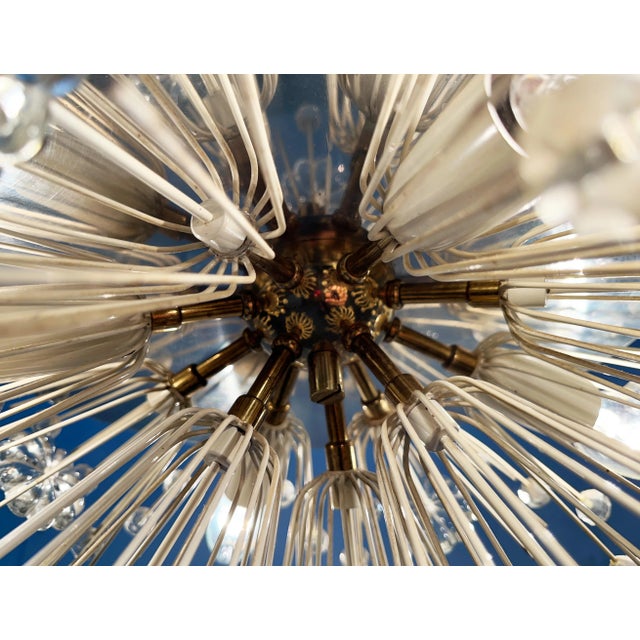 Mid-Century Austrian Flower Snowflake Pendant Lamp by Emil Stejnar for Rupert Nikoll, Vienna, Austria, 1950s For Sale - Image 6 of 18