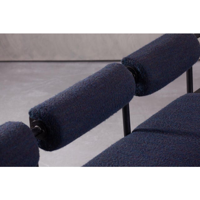 Vintage Steel and Fabric Bench, Italy, 1990s For Sale - Image 12 of 16
