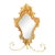 1950s Italian Florentine Rococo Vintage Gilded Wood Wall Mirror With Metal Towel Holder For Sale