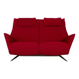 Evita Fabric Two-Seater Red Sofa from Koinor For Sale