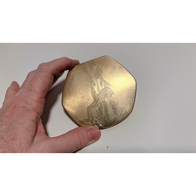 Metal Elgin American Art Deco Ladies Compact and Smaller Compact For Sale - Image 7 of 7