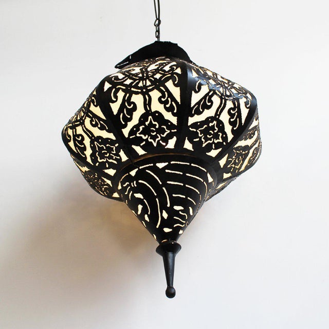 Metal Work Medium Diamond Lantern Chairish