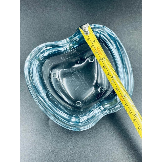 Mid 20th Century Modernist Stromberg "Blue Ice" Art Glass Dish Signed & Numbered For Sale - Image 9 of 13