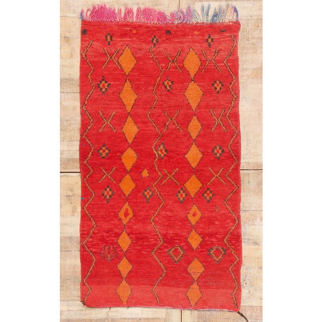 Vintage Boujad Moroccan Rug, 03'06 X 06'02 For Sale - Image 10 of 10