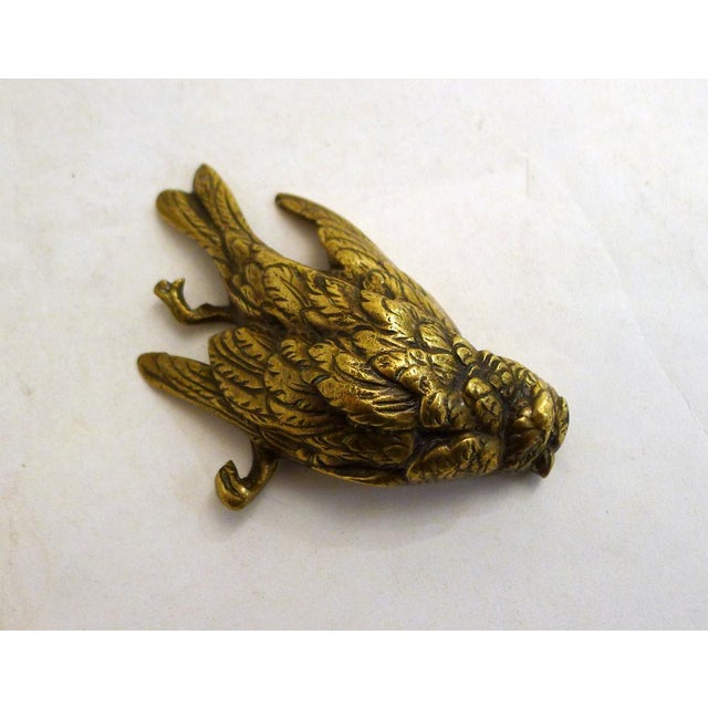 Small Paperweight Sculpture of a Dead Bird in Gilt Bronze or Brass, Early 20th Century For Sale - Image 13 of 13