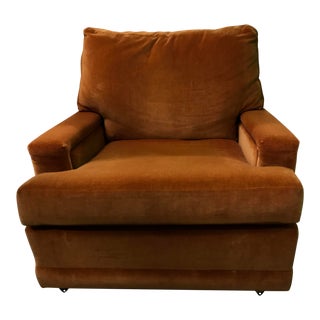 Mid-Century Modern Orange Club Chair by Marge Carson For Sale