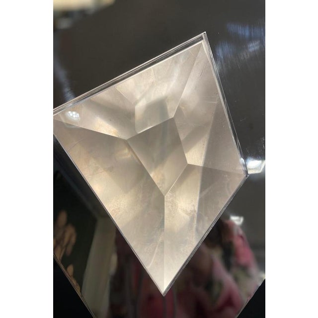 Table Lamp by Giovanni Banci in Aluminum and Opaline Glass, 1970s For Sale - Image 9 of 13