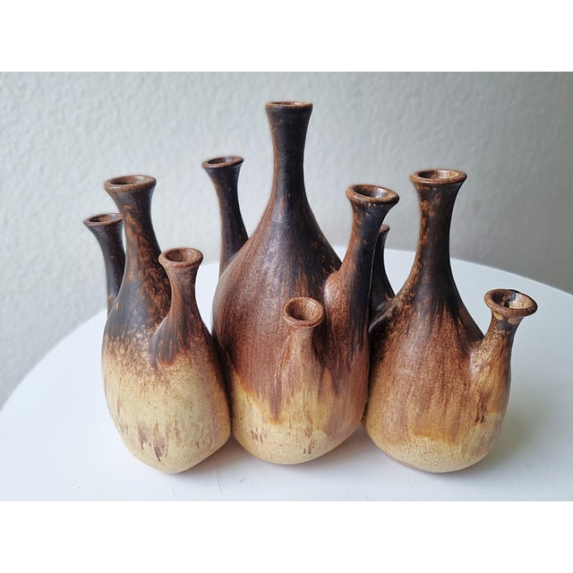 Handmade Studio Ceramic Vase, 1980s For Sale - Image 6 of 12