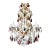 Mid 20th Century French Neoclassical Louis XV Manner 5-Light Bronze Amethyst Crystal Chandelier For Sale