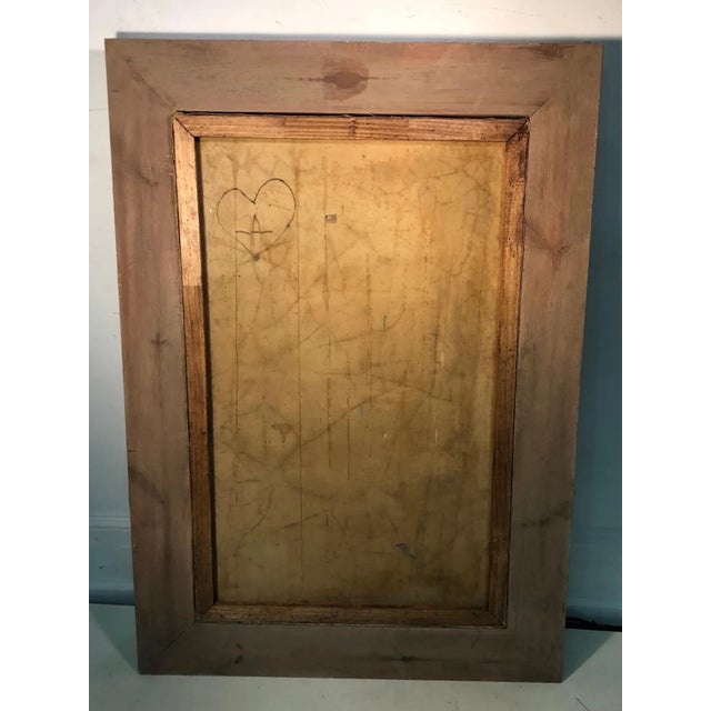 Materials oil on canvas Dimensions W. 25 in; H. 39.5 in; W. 63.5 cm; H. 100.33 cm; Condition Good. Cubist modern painting,...