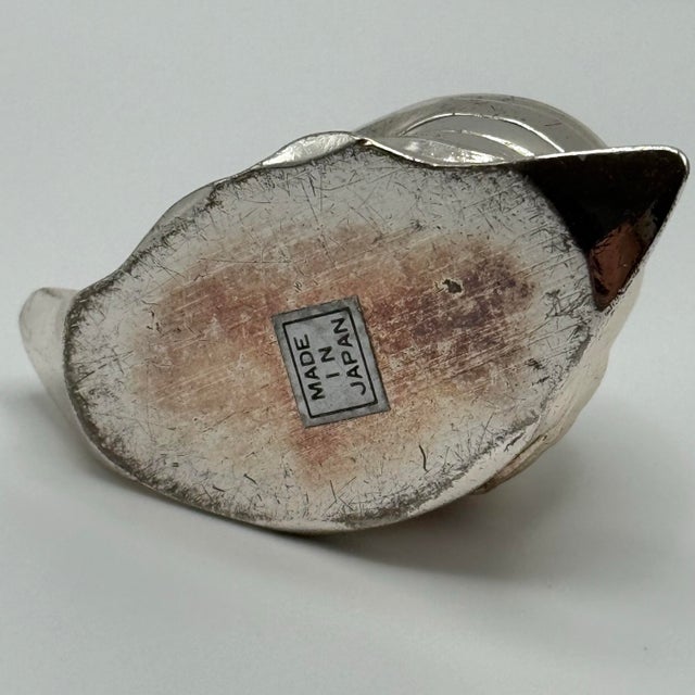 Silver Vintage 1970s Silver Plated Snail Salt Cellar For Sale - Image 8 of 12
